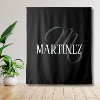 Apellido personalizado elegante negro | Nombre