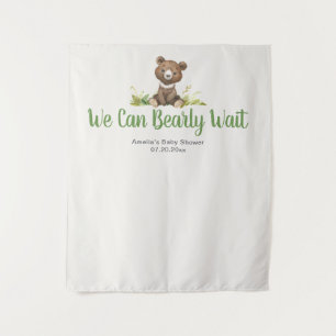 Tapiz Apenas Podemos Esperar Cute Bear Baby Shower