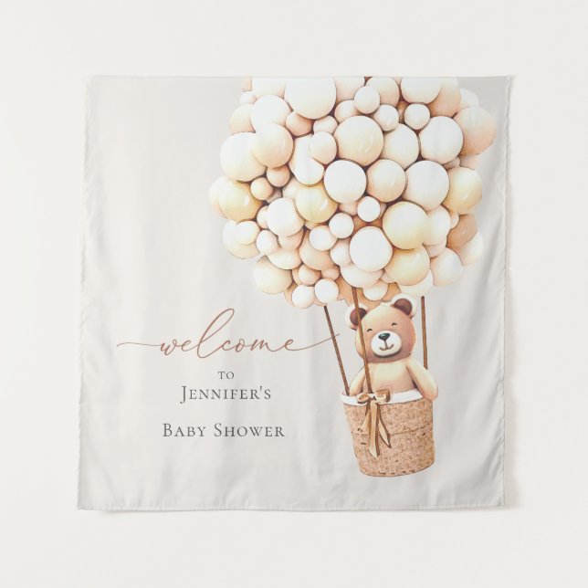 Tapiz ¡Apenas Podemos Esperar! Shower de Bebé (Anverso)