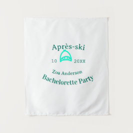 Tapiz Après-ski bachelorette party turquoise hat name da