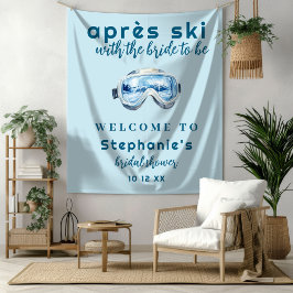 Tapiz Apres Ski Sporty Winter Bridal Shower Backdrop