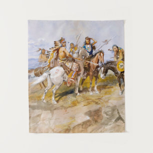 Tapiz Aproximación de los hombres blancos, 1897 por Russ