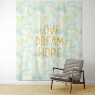 Tapiz Aqua Gold Love Dream Hope