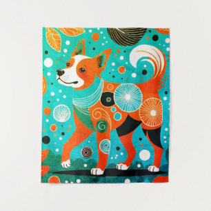 Tapiz Aqua-Naranja Canine