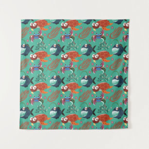 Tapiz Aquatic animals pattern   ocean underwater life 33