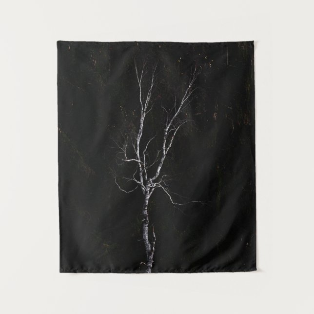 Tapiz Árbol blanco solitario (Anverso)