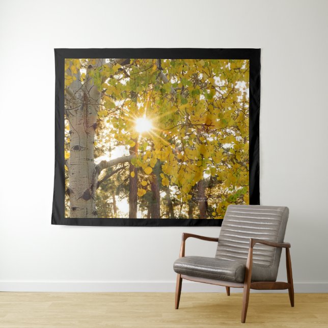 Tapiz Árbol De Águila Con Foliage De Otoño Amarillo Giro (In situ (horizontal))