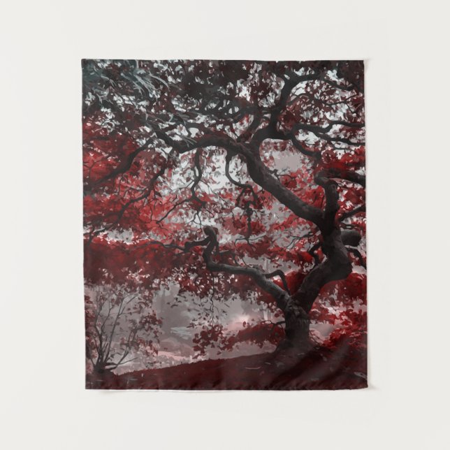 Tapiz Árbol de cerezo rojo (Anverso)