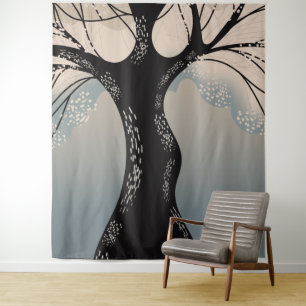 Tapiz árbol de flor japonesa