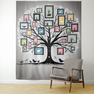 Tapiz Árbol de imágenes de familia 02