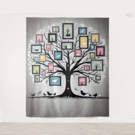 Tapiz Árbol de imágenes de familia 02