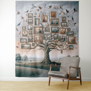 Tapiz Árbol de imágenes de familia 03