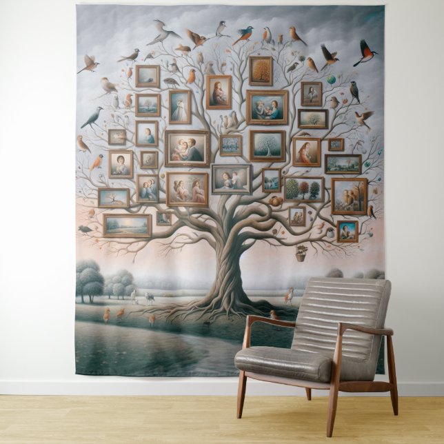 Tapiz Árbol de imágenes de familia 03 (In situ)