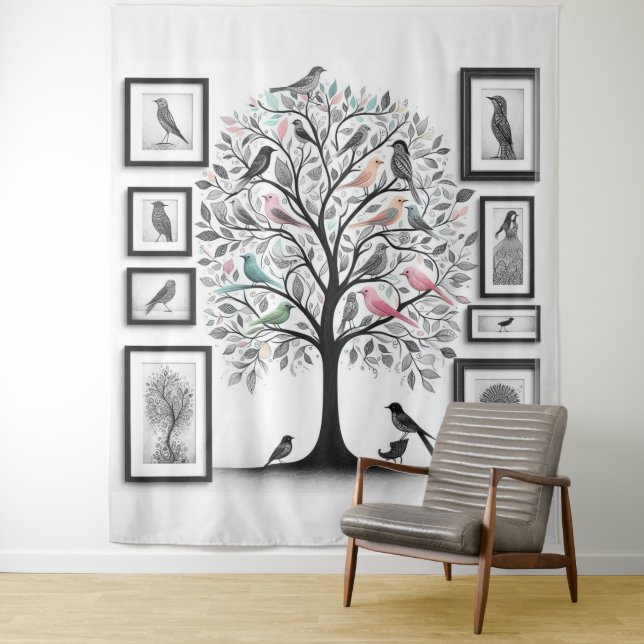 Tapiz Árbol de imágenes familiares 01 (In situ)