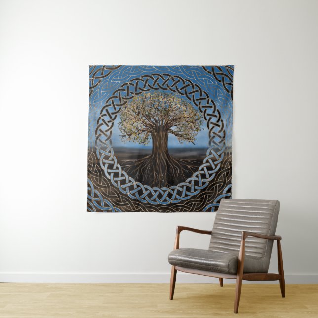 Tapiz Árbol de la vida - dibujo de Yggdrasil (In situ)