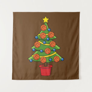 Tapiz Árbol de Navidad de Baloncesto