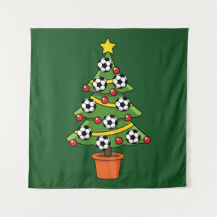 Tapiz Árbol de Navidad del fútbol de fútbol