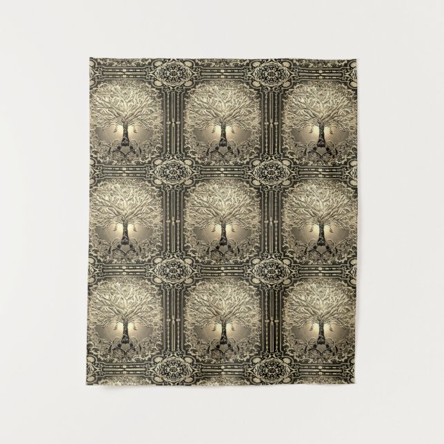 Tapiz Árbol de oro de la vida antiguo ruso (Anverso)