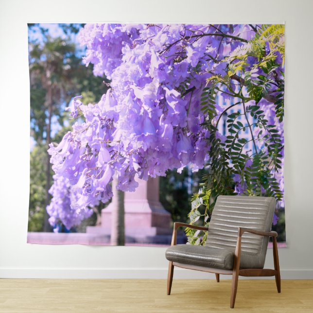 Tapiz Árbol de princesas moradas de Auckland (In situ (horizontal))