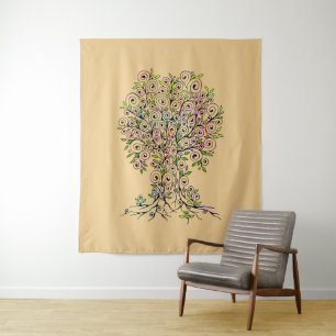 Tapiz Árbol De Vida - Espirales Salen Frutas 1