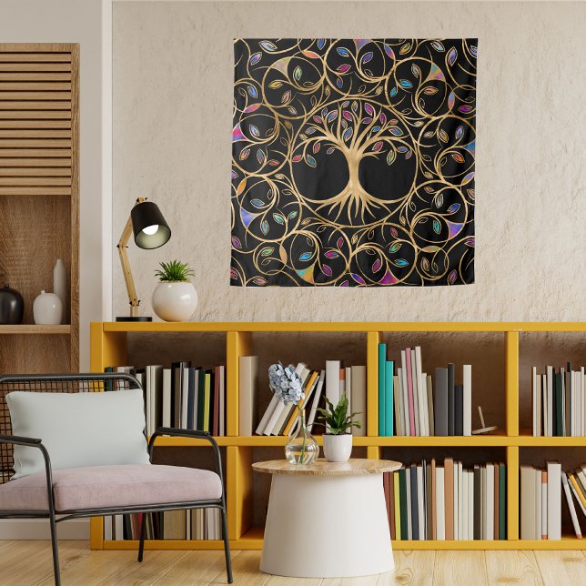 Tapiz Árbol de vida - Yggdrasil - hojas de colores (Subido por el creador)