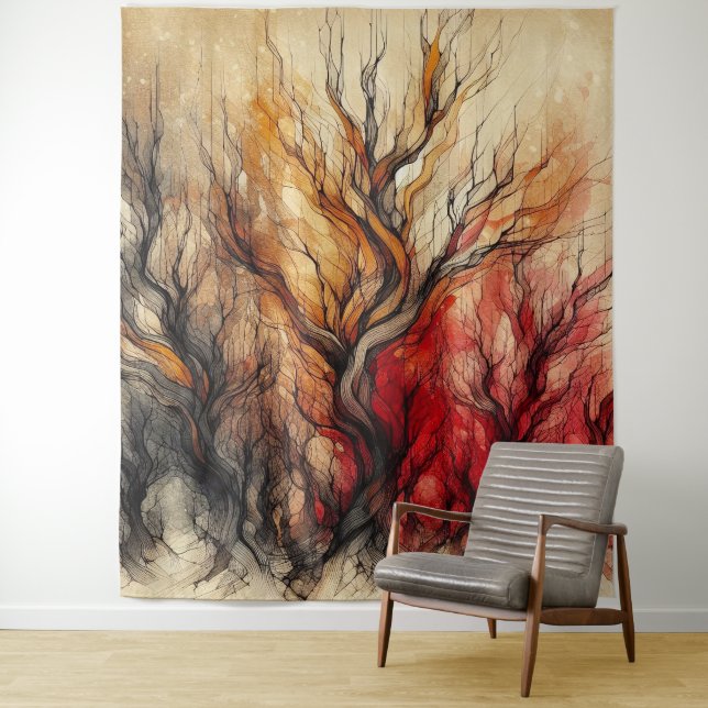 Tapiz Árbol muerto 3 - acuarela (In situ)