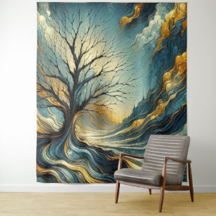 Tapiz Árbol muerto 5 - acuarela