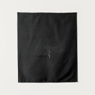 Tapiz Árbol solitario minimalista en blanco y negro