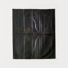 Tapiz Árboles blancos reflejando en el lago