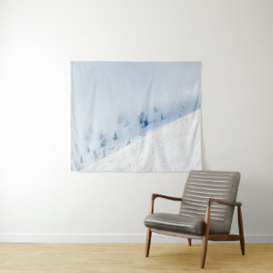 Tapiz Arboles congelados sol y nubes en las montañas