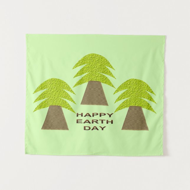 Tapiz Árboles del Día de la Tierra (Anverso (horizontal))