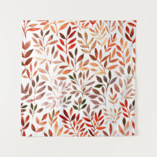 Tapiz Árboles retro, acuarela sin costuras.