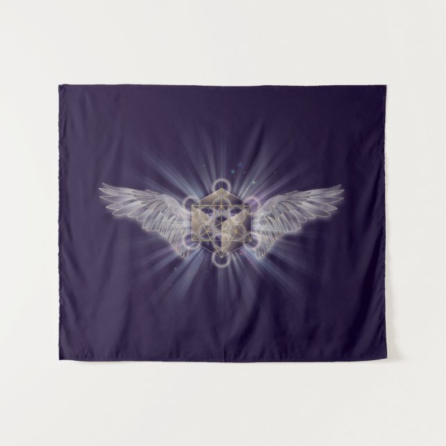 Tapiz Archangel Metatron - Cubo de Metatron (Anverso (horizontal))