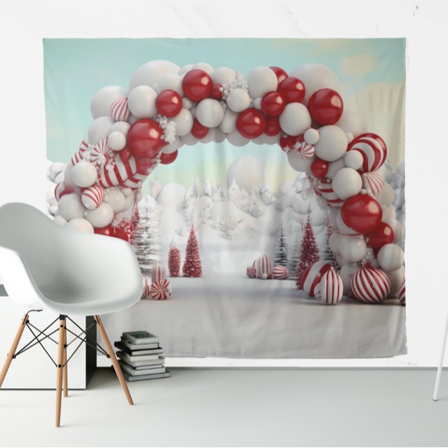 Tapiz Arco de globo de cane de navidad (Subido por el creador)