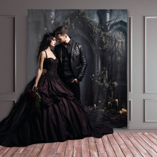 Tapiz Arco oscuro gótico con velas XLarge