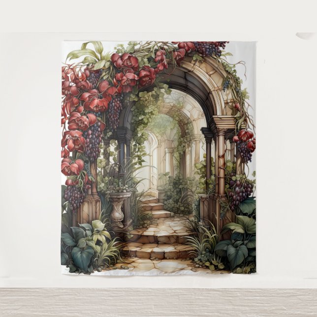 Tapiz Arco Romántico para Fondo de Boda (Anverso)