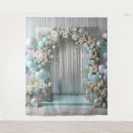 Tapiz Arco Verde azulado de globo de bonito