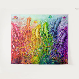 Tapiz Arcoiris entrelazado de tallos