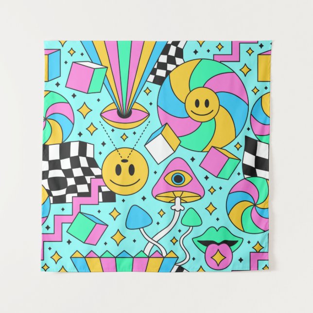 Tapiz Arcoiris trippy 6000000000000000000000000000000000 (Anverso)