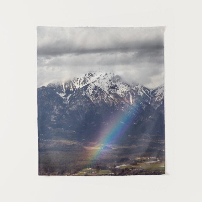 Tapiz Arcoiris y montañas después de la tormenta (Anverso)