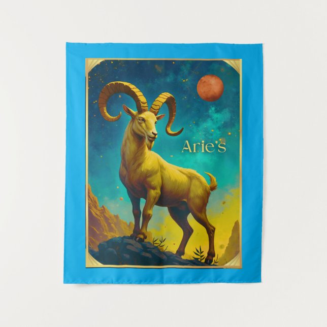 Tapiz Aries the Ram Zodiac Sign (Anverso)