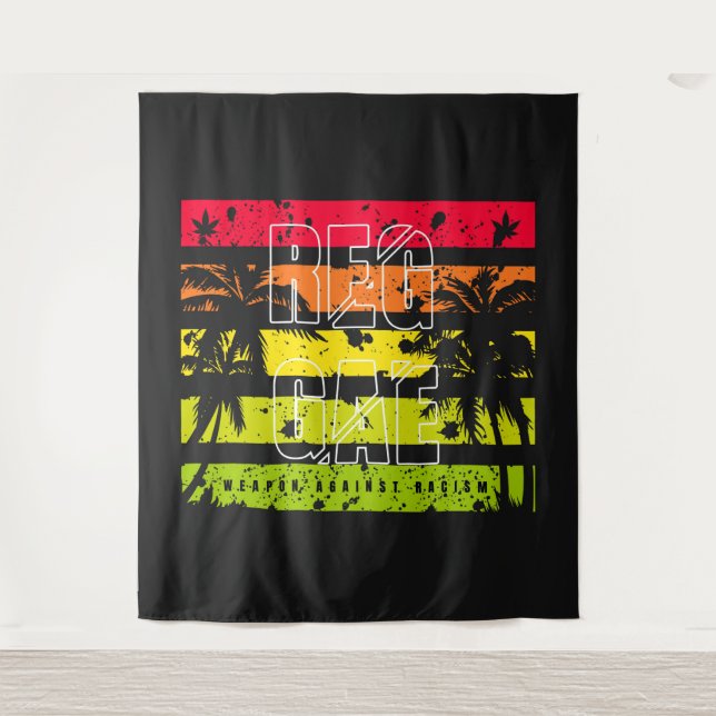 Tapiz Arma de reggae contra el racismo (Anverso)