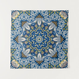 Tapiz Armonía azul - Mandala floral