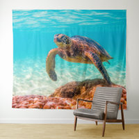 Aroma de coral de la tortuga marina azul