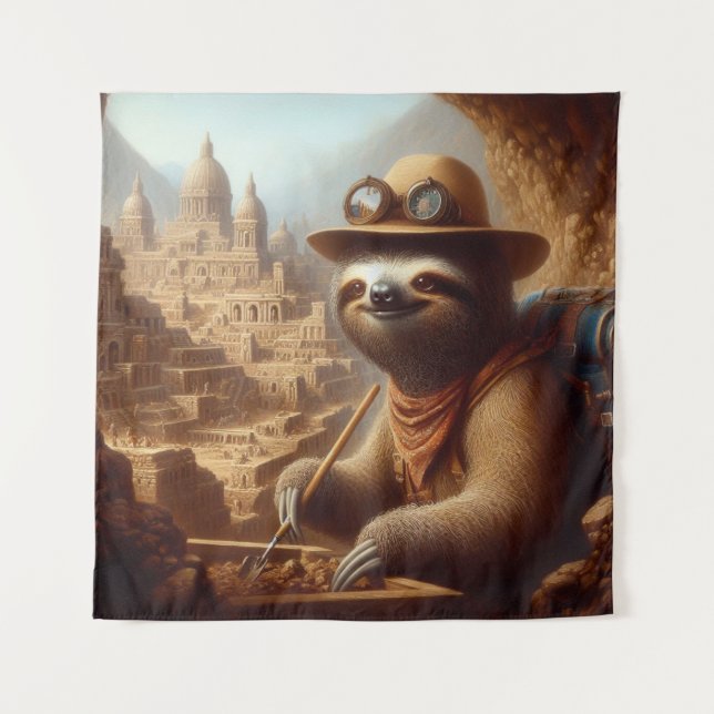 Tapiz Arqueólogo Sloth (Anverso)