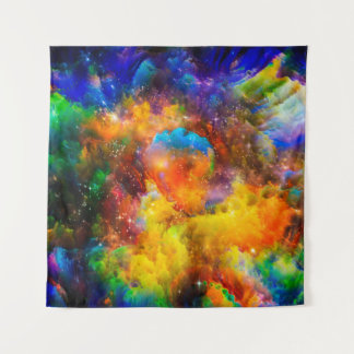 Tapiz Arreglo creativo de elementos fractales, luces a