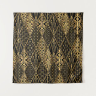 Tapiz Art Deco Black Gold Elegance