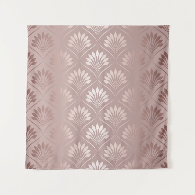 Tapiz Art Deco: Elegancia De Entramado De Oro. (Anverso)