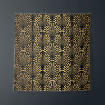 Tapiz Art Deco: Escala de oro negro.<br><div class="desc">Patrón Art Decó. Fondo dorado y negro impecable. Escalas o cáscaras cruzan el ornamento. Diseño geométrico minimalista. Líneas antiguas. Motivos de los años 20-30. Ilustracion lujoso y vintage Roaring 20s Charm. Soplido negro y dorado fondo. Elegantes motivos geométricos de estilo vintage. ¡Disfruta de la atmósfera Art Decó! ¡Vibes ruidosas de...</div>