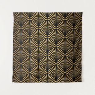 Tapiz Art Deco: Escala de oro negro.
